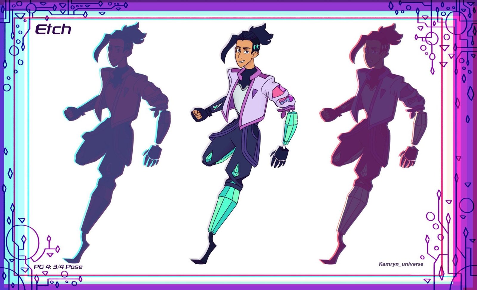 The shadows of a man and a woman in different poses.